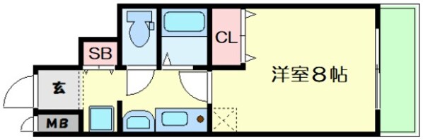 ラナップスクエア阿波座の物件間取画像